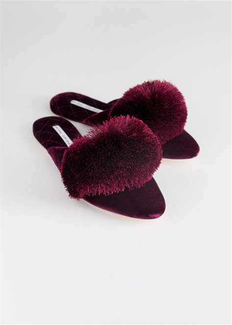 All acorn women's slippers are made with premium materials for maximum comfort. Velvet Pom Pom Indoor Slippers | Cute slippers, Slippers ...