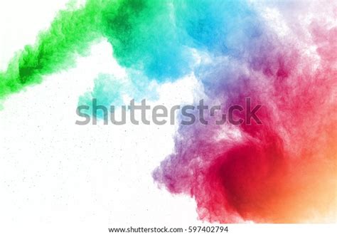Abstract Art Powder Paint On White Stock Photo Edit Now 597402794