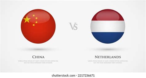 China Vs Netherlands Country Flags Template Stock Vector Royalty Free