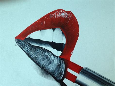 Color Your Lips Painting By Nessa Abdollahi Fine Art America