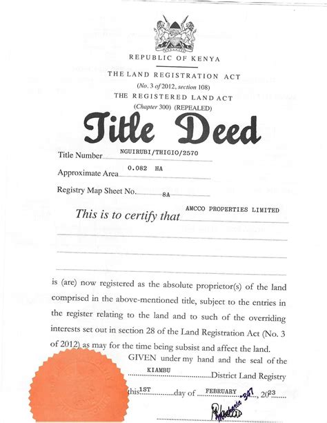 5 Important Stages Of The Title Deeds Transfer And Issuing Process In