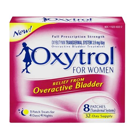 Oxytrol Women Overactive Bladder Relief Patches 8 Ct