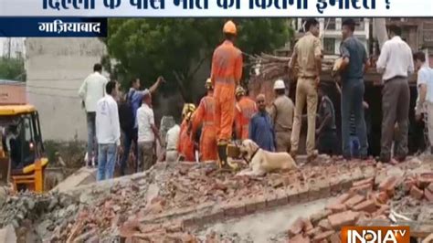 Ghaziabad Building Collapse Two Dead Six Injured Labourers Say