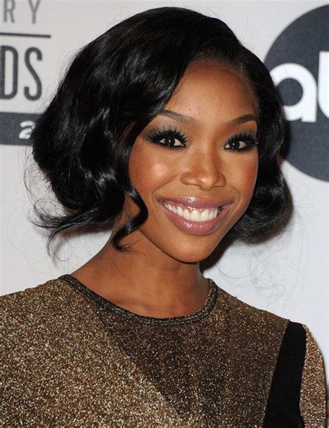 This cute curly hairstyle is the perfect look for all occasions and all seasons. Brandy Norwood is AMAZE BALLS | Short bob hairstyles, Bobs ...