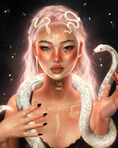 Artistas Ilustra A Signos Zodiacales Como Si Fueran Mujeres Snake Zodiac Chinese Zodiac Snake