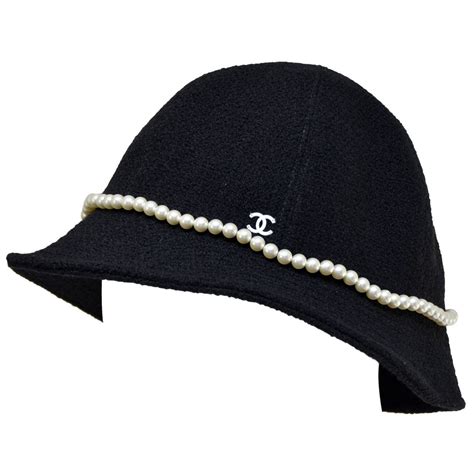 Chanel Pearl Tweed Hat Tweed Hat Chanel Pearls Fancy Hats