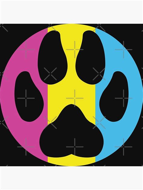 Paw In A Circle Pride Pansexual Photographic Print For Sale By Storm Fox Art Redbubble