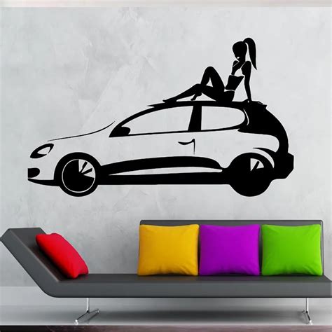 Sexy Girl Club Sticker Naked Decal Muurstickers Posters Vinyl Wall