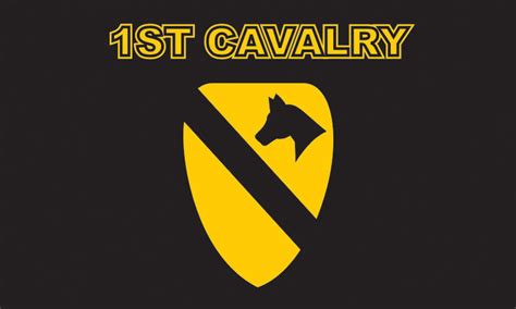 1st Cavalry Division Shield Flag Black 3 X 5