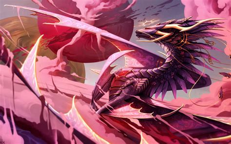 3840x2400 Pink Dragon Fantasy 4k Hd 4k Wallpapers Images Backgrounds