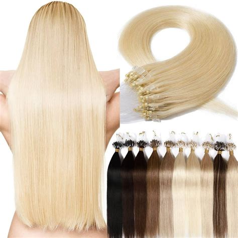 Sego Micro Loop Thick Human Hair Extensions 100 Strands Invisible Micro