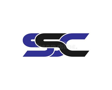 Creative Elegant Monogram Ssc Logo Design Icon Premium Stock Vector