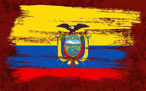 Download Wallpapers 4k Flag Of Ecuador Grunge Flags South American