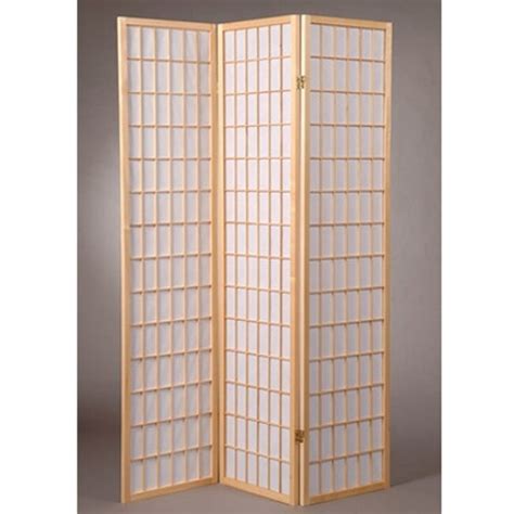 Oriental Shoji 3 Panel Natural Room Divider Screen Free Shipping