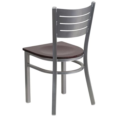 Commercial restaurant ladder back resin coated metal chair. Silver Slat Back Metal Restaurant Dining Chair | eBay