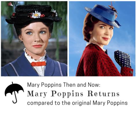 mary poppins then and now the mary poppins movie compared to mary poppins returns