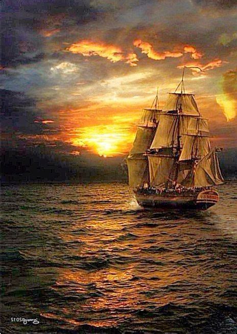 Pin By Suria Pervin On Intoxicating Sunset Old Sailing Ships Ship
