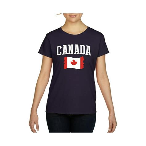 Iwpf Womens Canada Flag Short Sleeve T Shirt