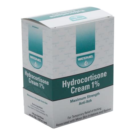 Water Jel Hydrocortisone Cream Rash And Itch Relief 09 G Packet