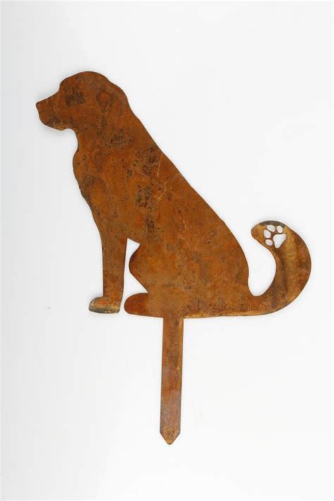 ¿no sabes por dónde empezar? Topf-Stecker Hund verschiedene Größen - Edelrost ( Rost ...