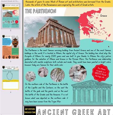 Ancient Greek Art Art History Survey Fact File By Teach Art History