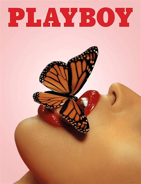 X Playboy Lips And Butterfly On Lips Poster X Bigamart