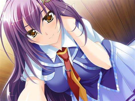 Free Download Hd Wallpaper Game Cg Kanna Koisuru Koto To Mitsuketari Girl Blush Tie