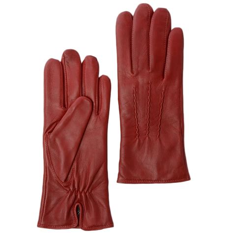 Womens Leather Gloves Red 401 Ashwood Gloves