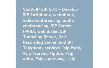 VaxVoIP SIP Server SDK screenshot #4
