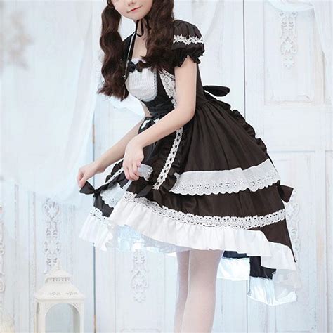 Japanese Elegant Servant Maid Lolita Dress Sd00077 Syndrome Cute