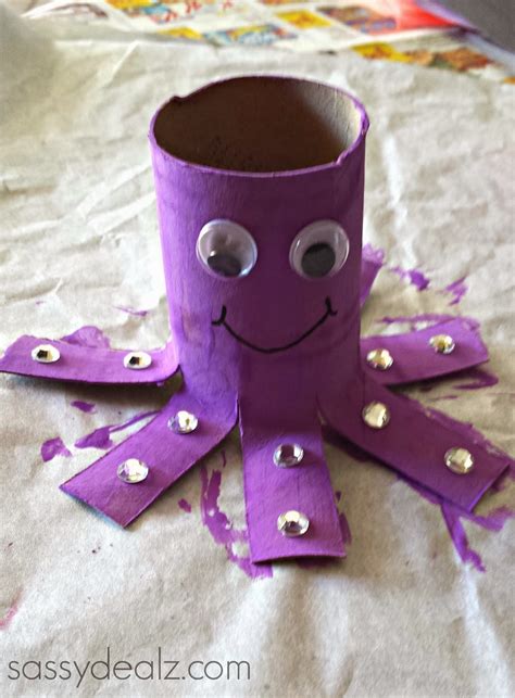 Octopus Toilet Paper Roll Craft For Kids Crafty Morning