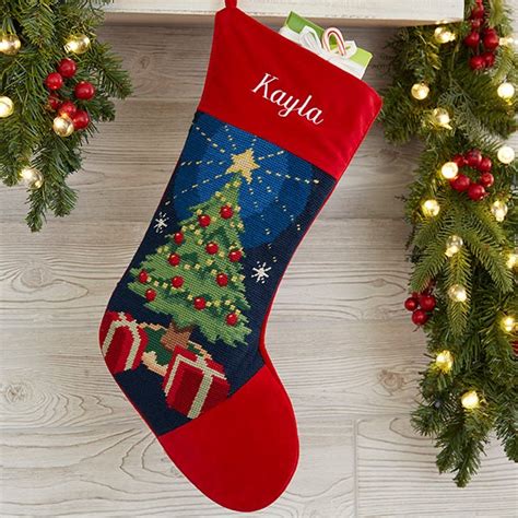 Personalized Needlepoint Christmas Stockings Christmas Tree