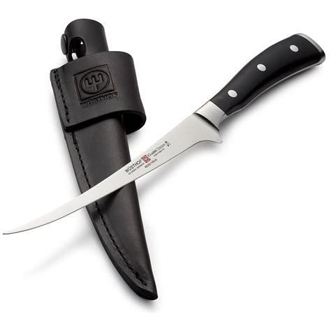 Wusthof 4626ws Classic Ikon 7 Fillet Knife With Leather Sheath Wusthof