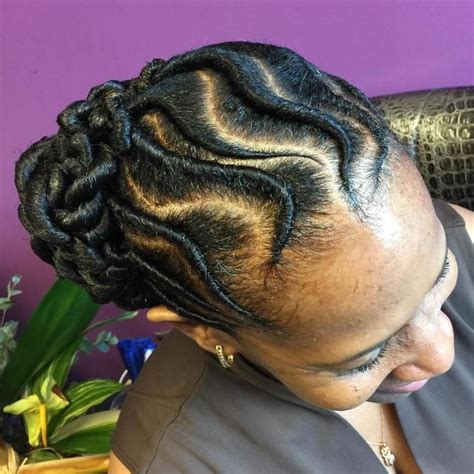 50 Cute Updos For Natural Hair Natural Hair Twist Out Flat Twist