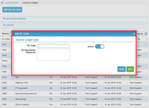 How To Use The General Ledgers Section Planergy Success Portal