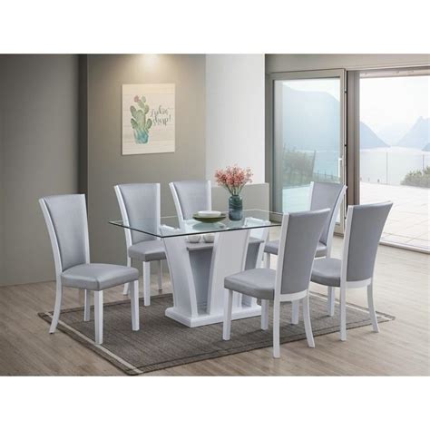 New Classic Furniture Dining Tables Platina D3639w Counter Dining Table