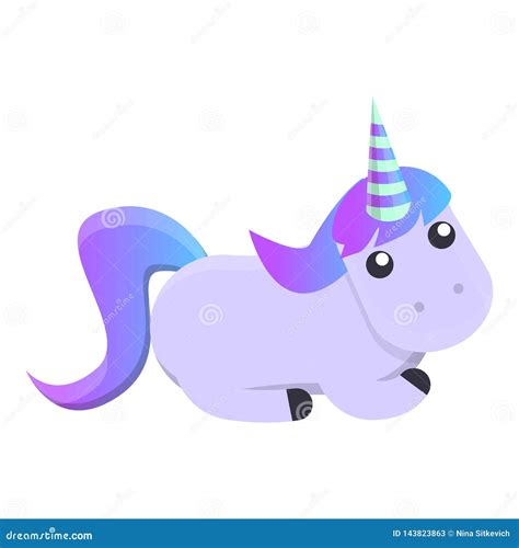 Sitting Unicorn Icon Cartoon Style Stock Vector Illustration Of Horn