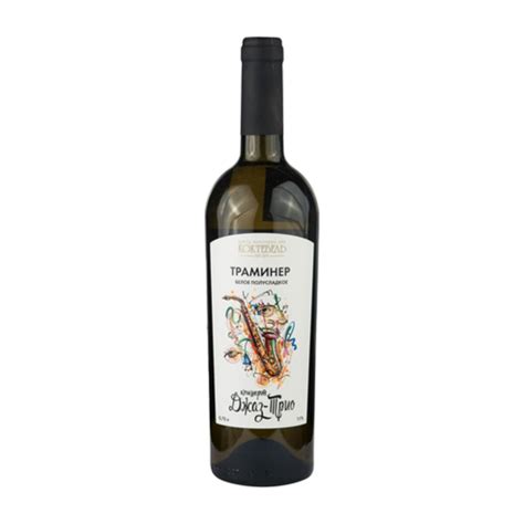 Белое вино Коктебель Джаз Трио, Траминер, полусладкое - рейтинг 3,11 по ...