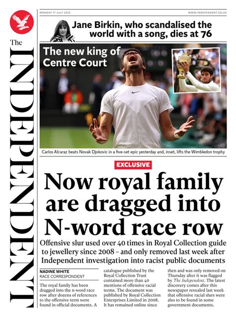 Independent Front Page Th Of July Tomorrow S Papers Today