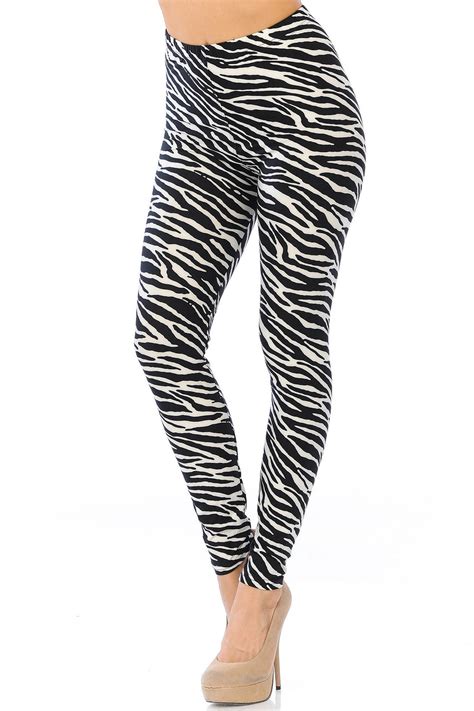 fierce fashionistas will love our brushed zebra leggings the sassy black and white striped