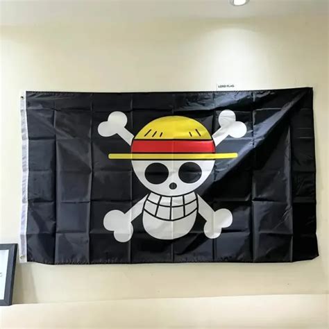 Anime One Piece Flag Luffy Straw Hat Pirates Jolly Roger Wall Decorate