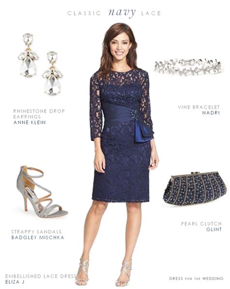 Navy Blue Lace Dress For A Wedding Guest Mother Of The Bride Or