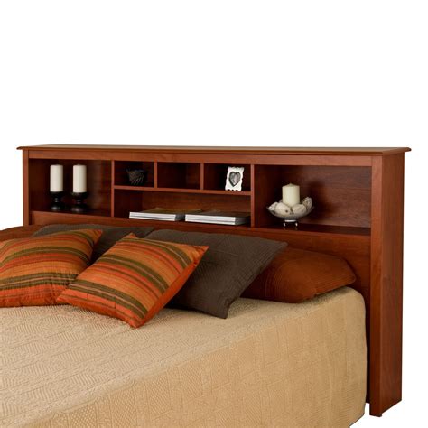 This 11” Deep Bookcase Style Storage Headboard Has 6 Compartments Providing Ample Space For
