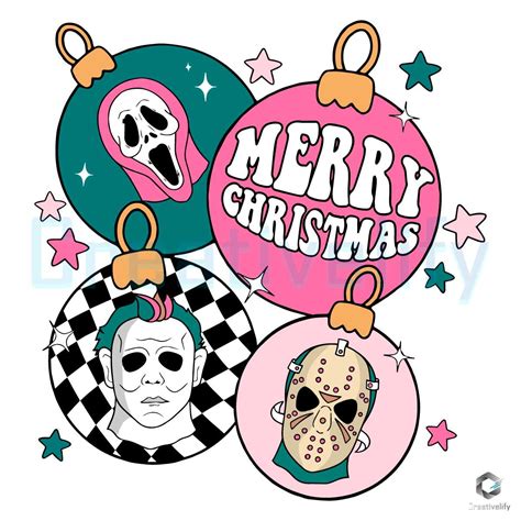Free Xmas Ornament Svg Christmas Horror File Download Creativelify
