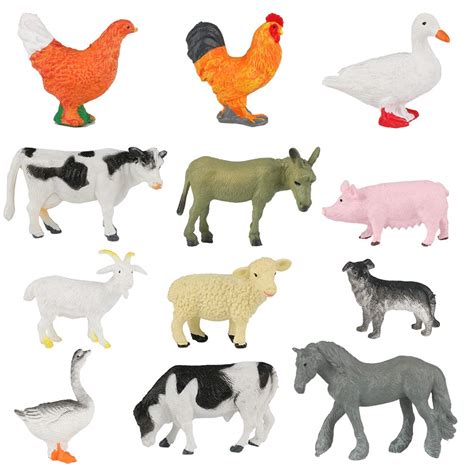 Buy Achort Mini Animal Figures Set 12pcs Farm Animal Toys Small