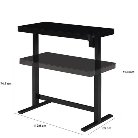 Tresanti Power Adjustable Height Tech Desk Black Costco Uk