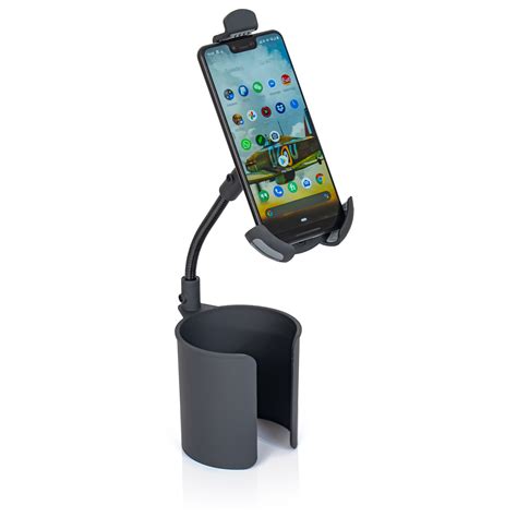Maxam Universal Phone Holder Mounts In Automobile Cup Holder