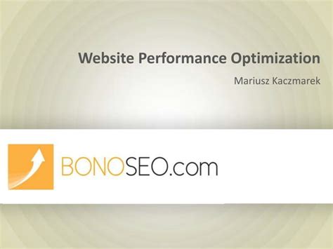 Web Performance Optimization Wpo