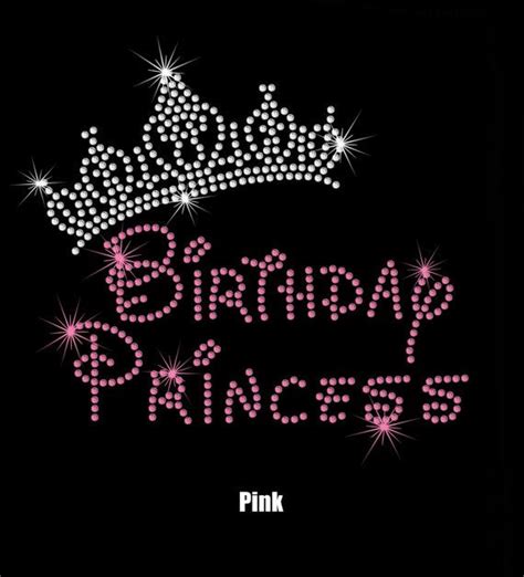 75 Birthday Princess Tiara Crown Iron On Rhinestone Transfer Applique