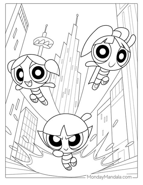 Powerpuff Girls Coloring Pages Free Pdf Printables Off